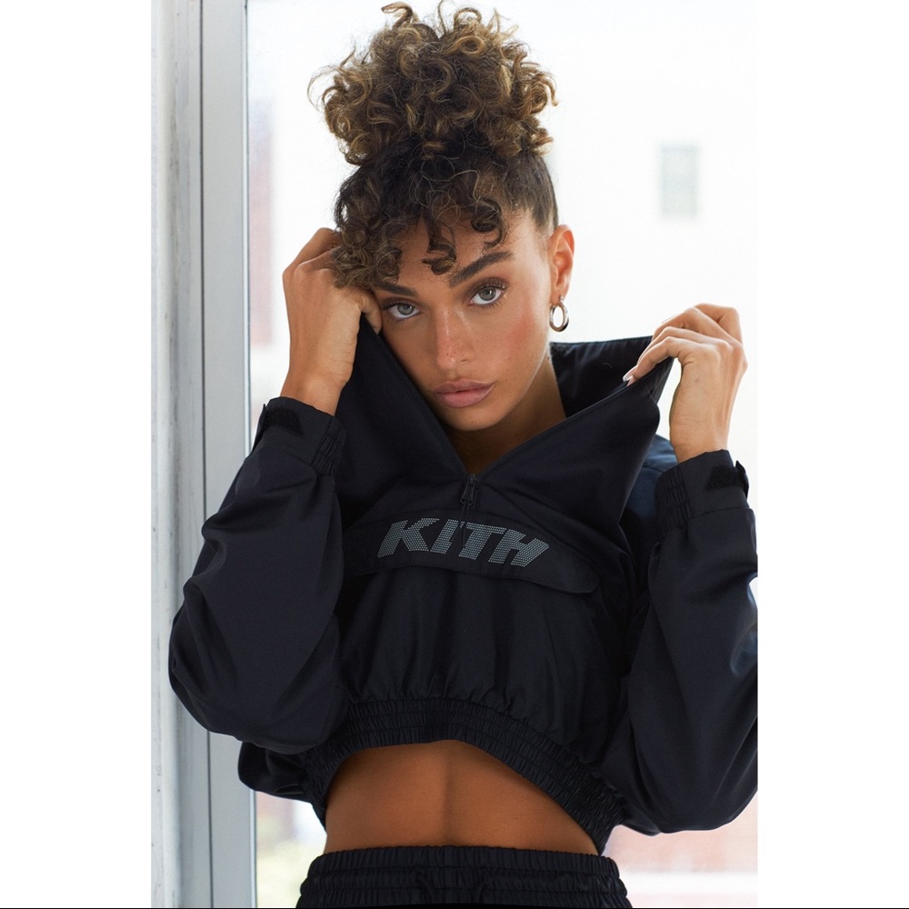 KITH Theo Track Jacket in Black, size S
